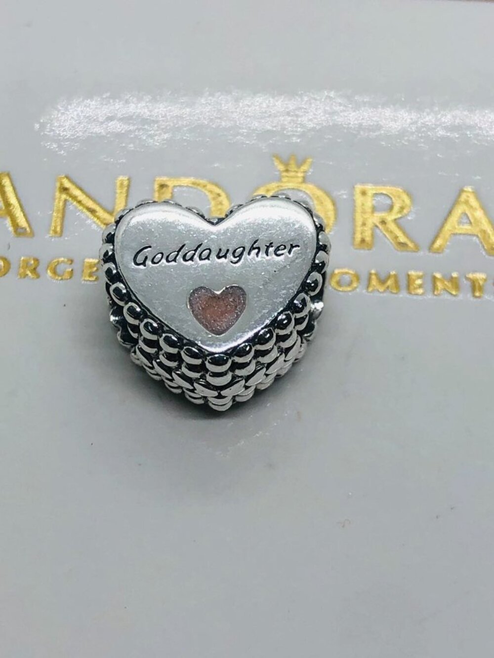 Pandora Goddaughter Heart Charm